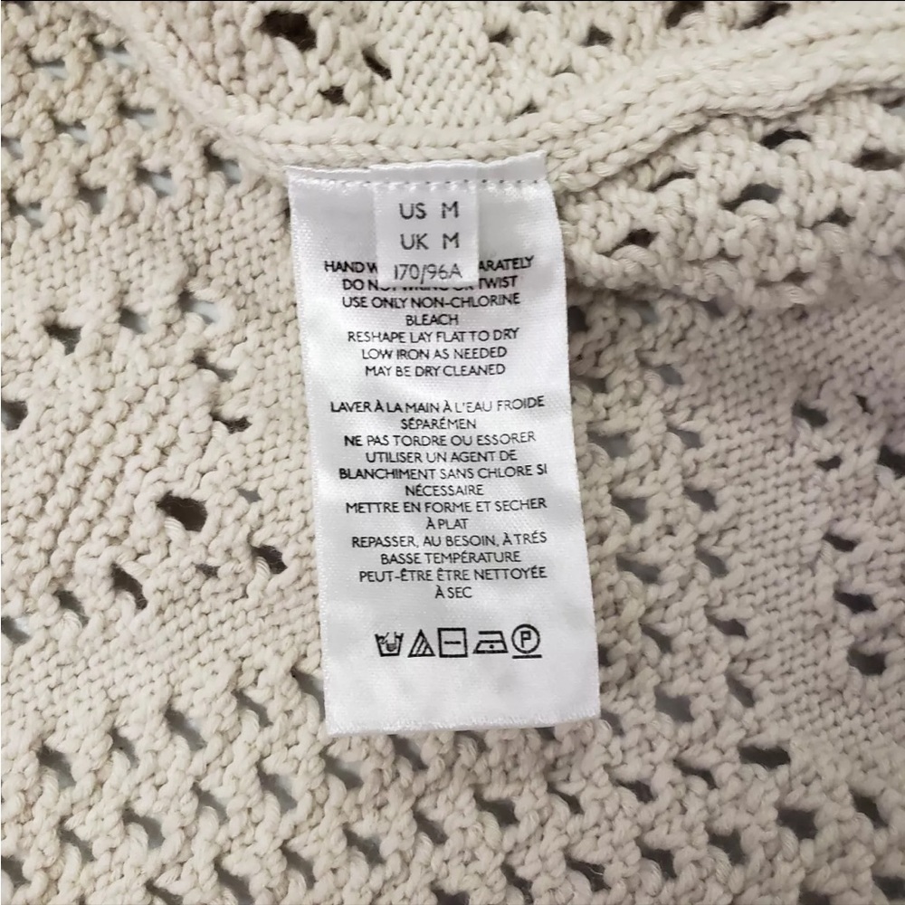 Free People FP Beach Beige Crochet Mini Dress Coverup - Picture 8 of 11